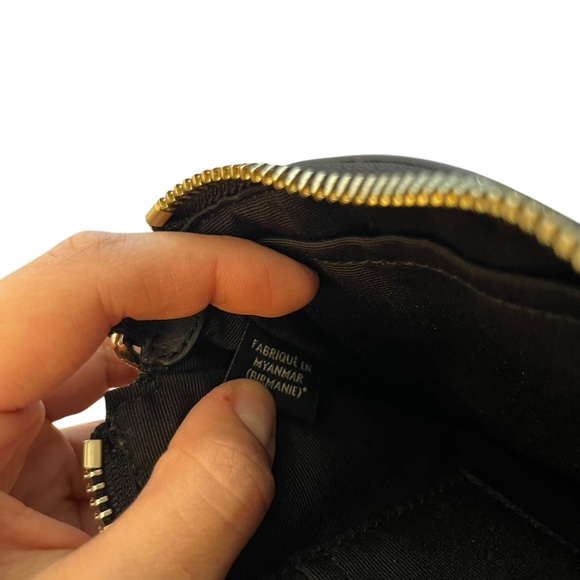 Coach Nolita 19 Black Pebbled Leather Gold Chain Shoulder Bag Crescent Purse - Picture 12 of 12